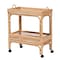 Bali & Pari Lombok Modern Bohemian Natural Brown Rattan Wine Cart 238-13391-ZORO - alternate 1